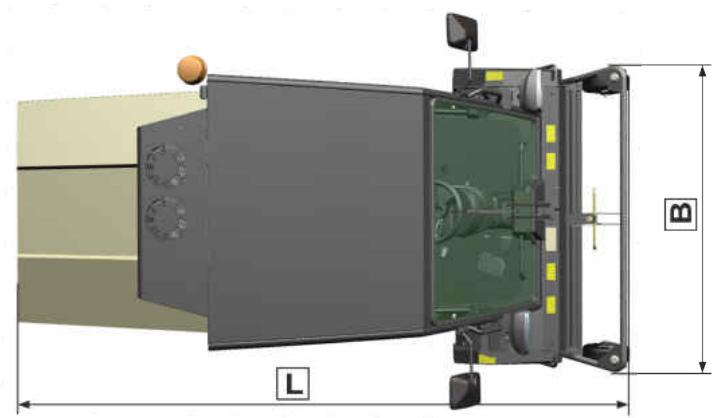 AMAZONE Profihopper 1500 SmartLine - Dimensions avec cabine - 1