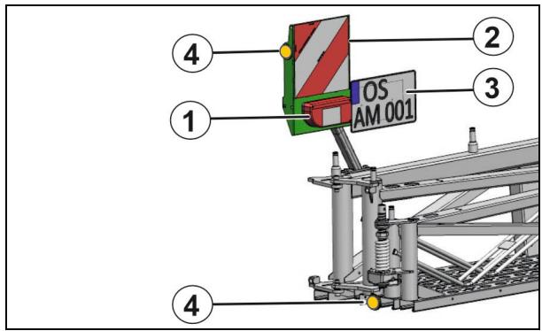 AMAZONE UF 901 - Fig. 15: éclairage avant - 1