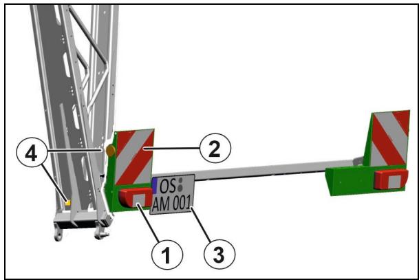 AMAZONE UF 901 - Fig. 14: éclairage arrière - 1