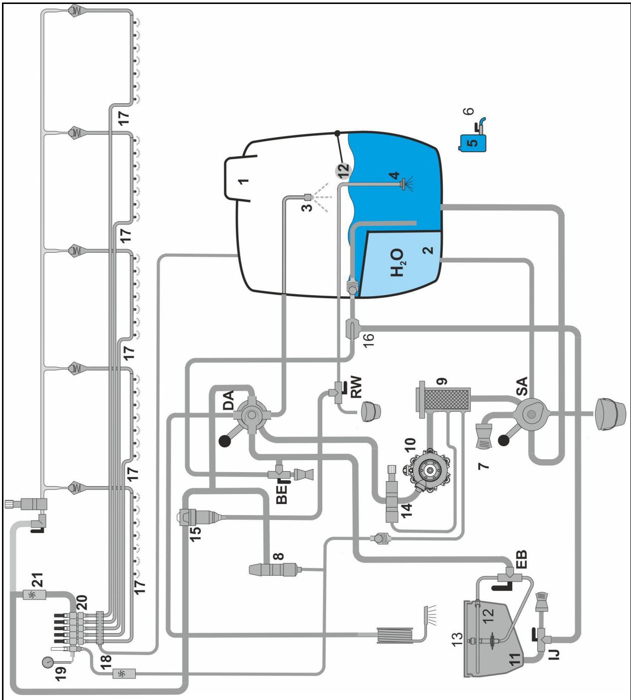 AMAZONE UF 1201 - Circuit de liquide - 1