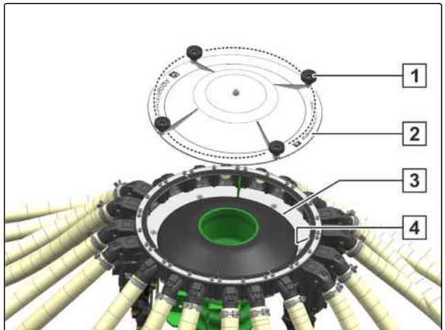 AMAZONE GreenDrill 501-H - Nettoyer la tete de distribution à segment - 1