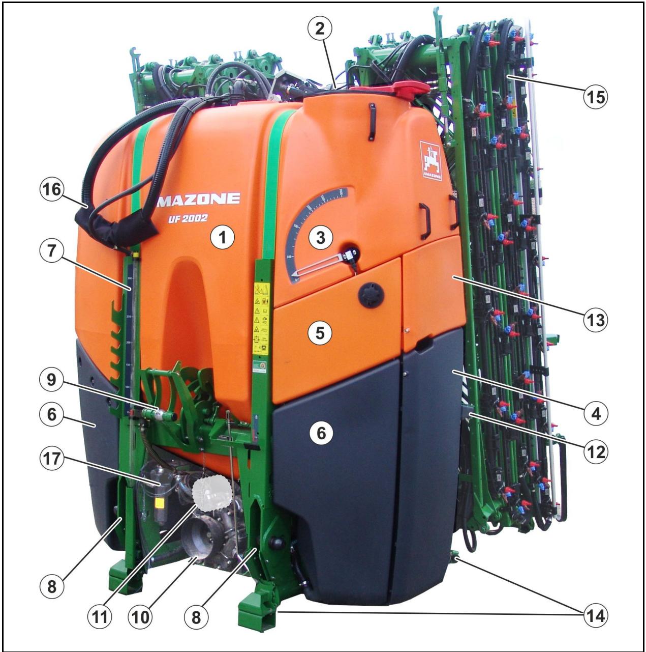 AMAZONE UF 1302 - Vue d'ensemble des modules - 1