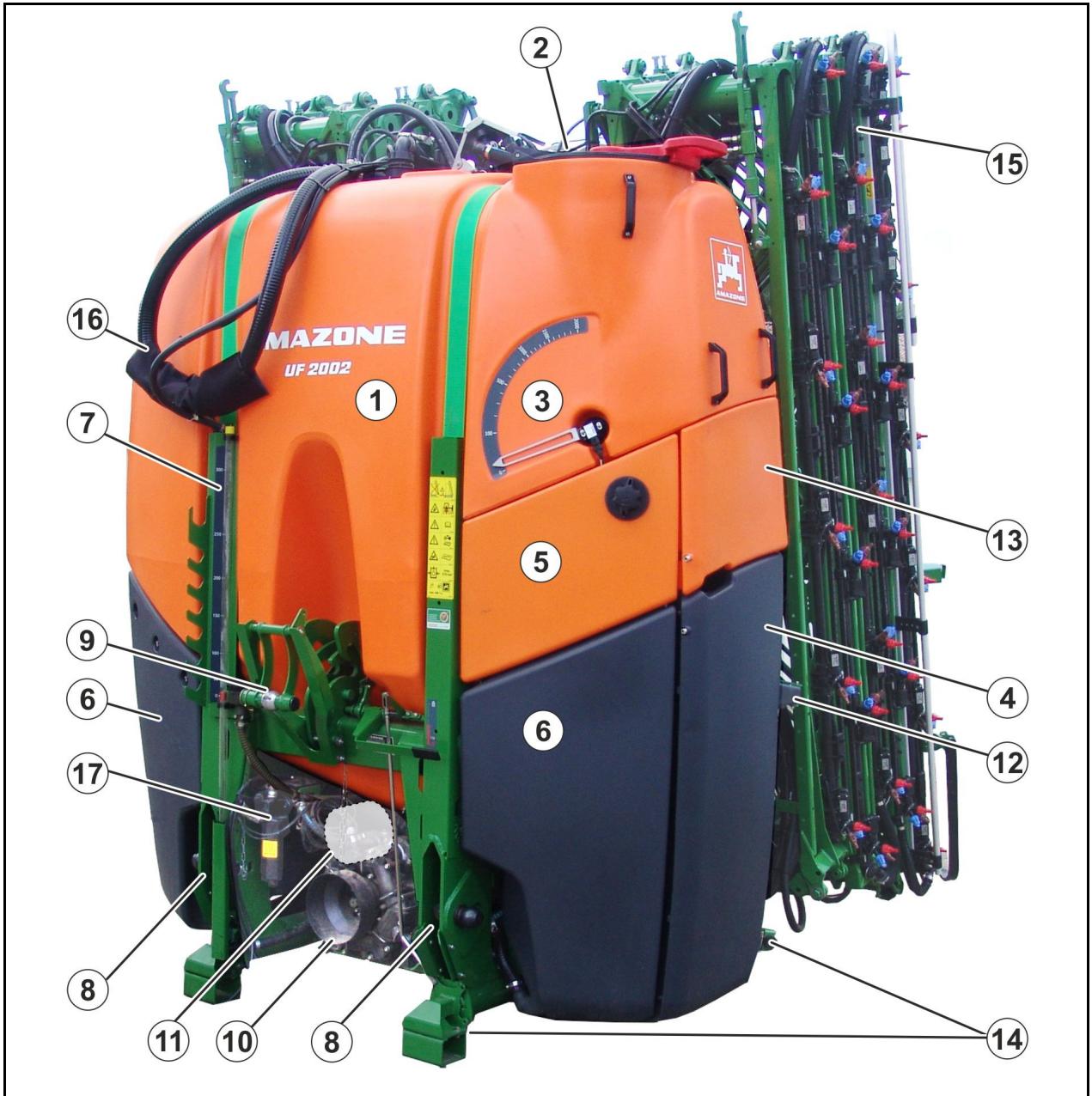 AMAZONE UF 1602 - Vue d'ensemble des modules - 1