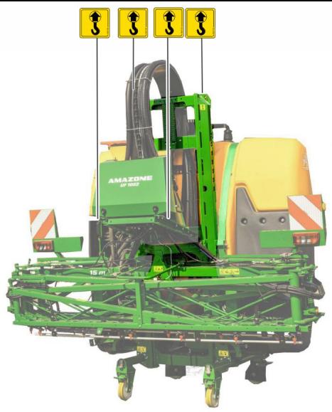 AMAZONE UF 2002 - Charger la machine avec une grue - 2
