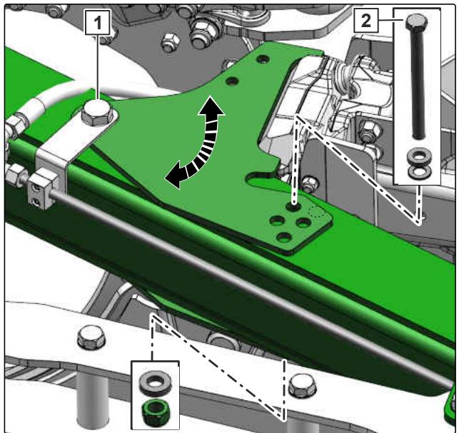 AMAZONE Teres 300 avec roue combinée - Réglage manuel de la largeur de travail des corps de charrue - 2