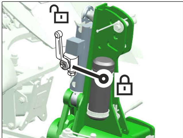 AMAZONE Teres 300 avec roue combinée - Déverrouiller le circuit hydraulique de la roue combinée - 1