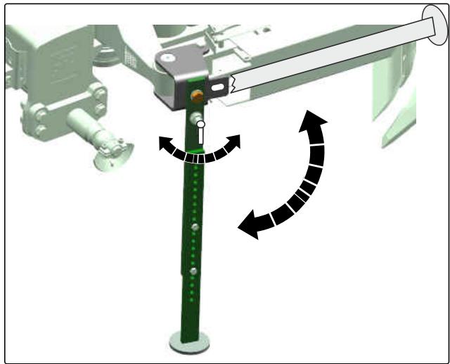 AMAZONE Teres 300 avec roue combinée - Abaisser la béquille - 1