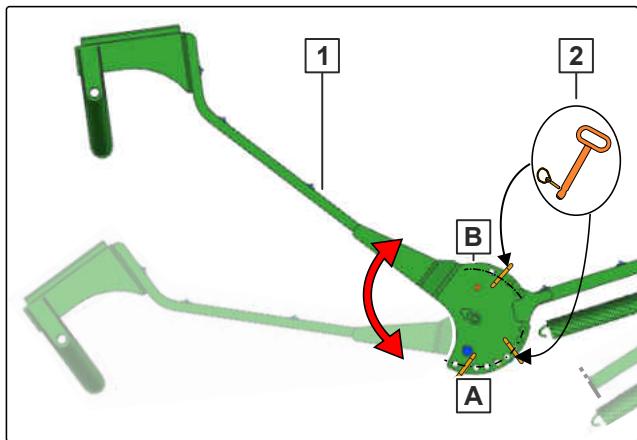 AMAZONE Teres 300 avec roue combinée - Mettre le bras du Packer en position de transport - 2