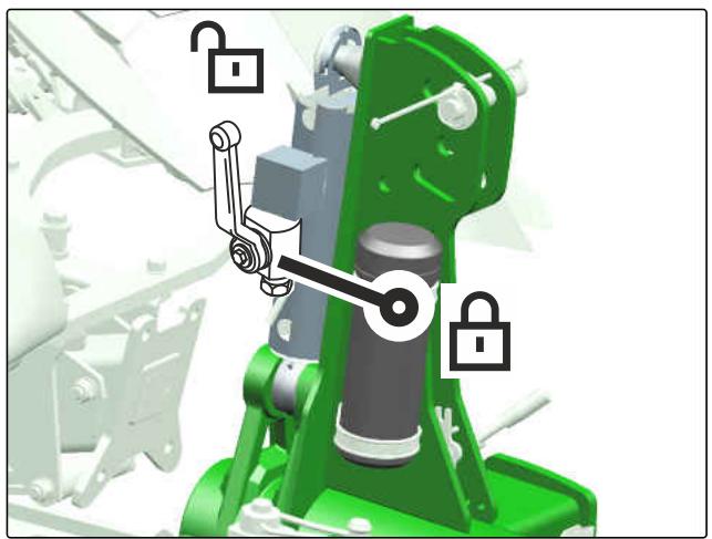 AMAZONE Teres 300 avec roue combinée - Verrouiller le circuit hydraulique de la roue combinée - 1