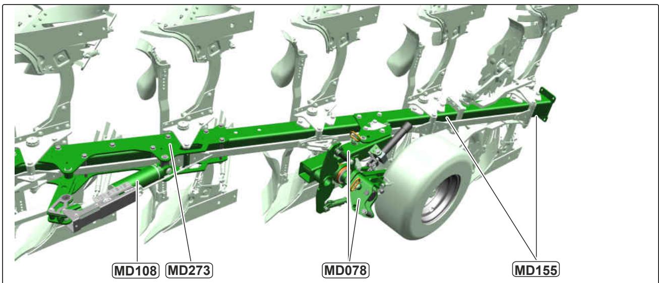AMAZONE Teres 300 V avec roue combinée - Positions des pictogrammes d'advertisement - 2