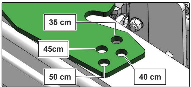 AMAZONE Teres 300 V avec roue combinée - Réglage manuel de la largeur de travail des corps de charrue - 3