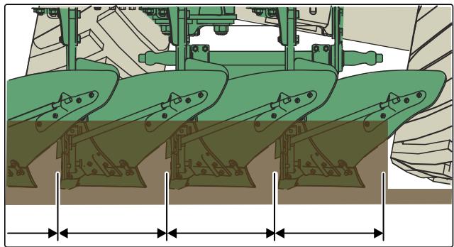 AMAZONE Teres 300 V avec roue combinée - Largeur de travail du corps de charrue - 1