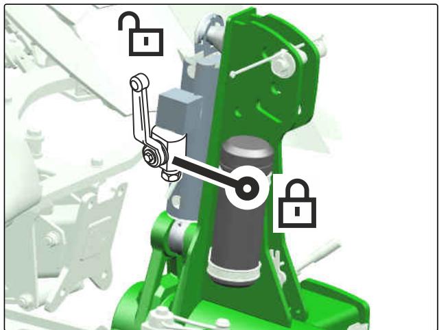 AMAZONE Teres 300 V avec roue combinée - Déverrouiller le circuit hydraulique de la roue combinée - 1