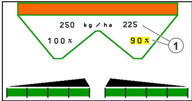 AMAZONE Software ISOBUS pour ZA-TS / ZG-TS - Modifier le débit d'engrais pendant l'épandage - 8
