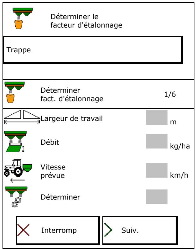 AMAZONE Software ISOBUS pour ZA-TS / ZG-TS - Déterminer le facteur d'étalonnage pour matière spéciale fine - 3