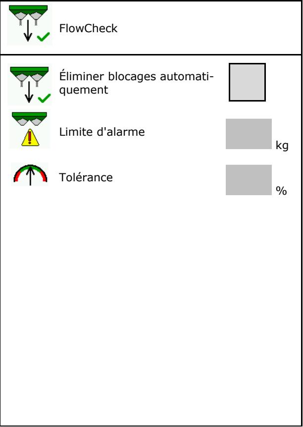 AMAZONE Software ISOBUS pour ZA-TS / ZG-TS - Configurer FlowCheck - 1