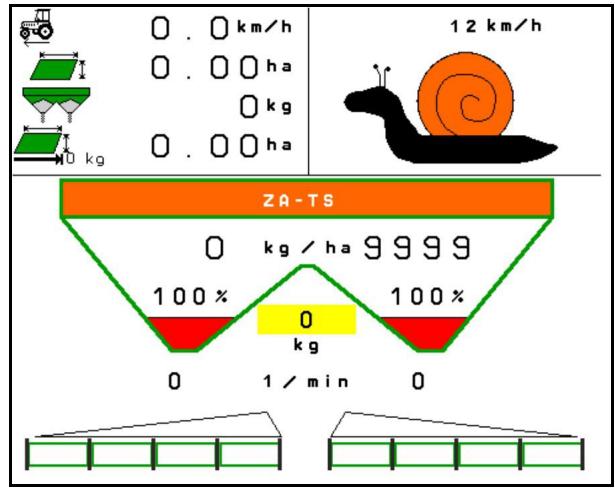 AMAZONE Software ISOBUS pour ZA-TS / ZG-TS - Procedure lors de l'épandage de matière spéciale fine - 2