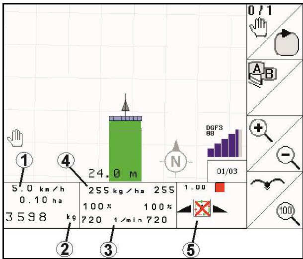 AMAZONE Software ISOBUS pour ZA-V - Miniview dans Section Control - 1