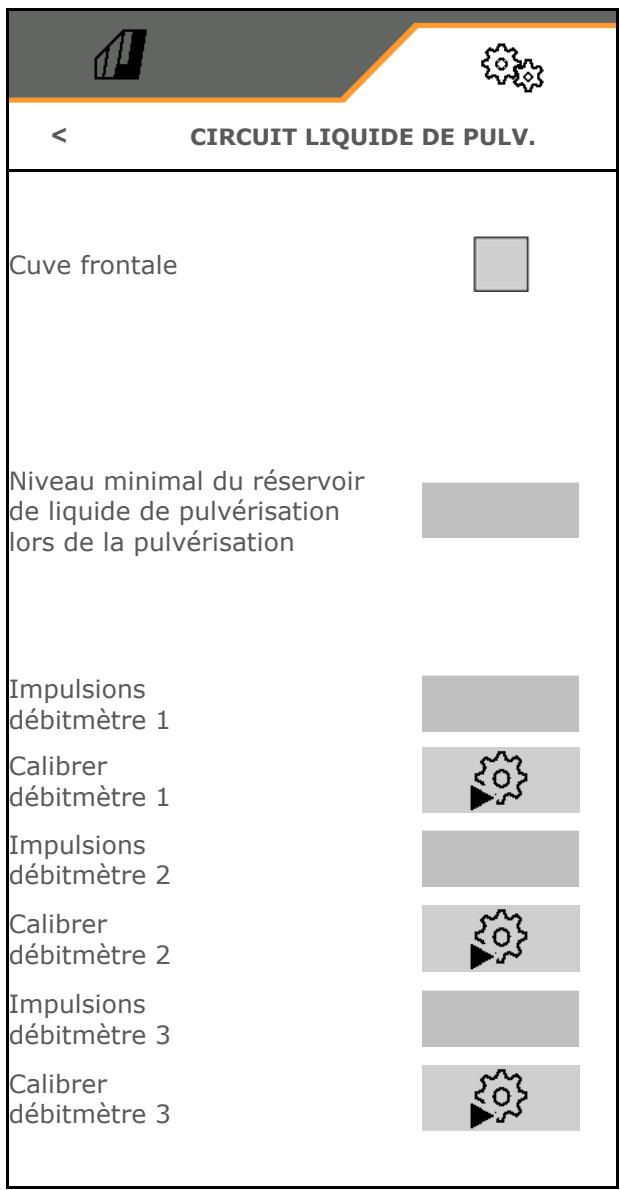 AMAZONE Logiciel ISOBUS Pulvérisateur UF 02 / UX01 / Pantera / FT-P - Circuit de liquide de pulverisation - 1