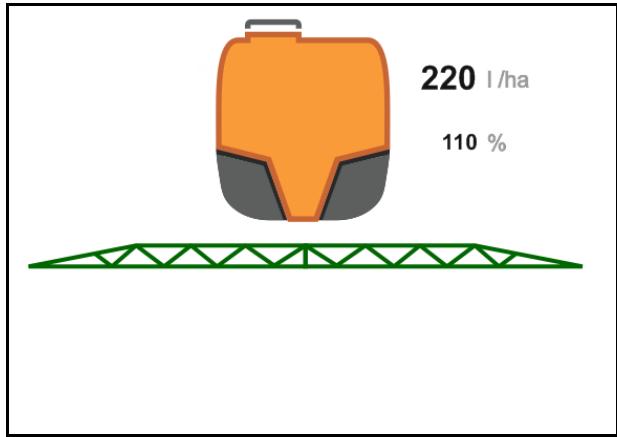 AMAZONE Logiciel ISOBUS Pulvérisateur UF 02 / UX01 / Pantera / FT-P - Augmenter / réduire la quantité de consigne - 1