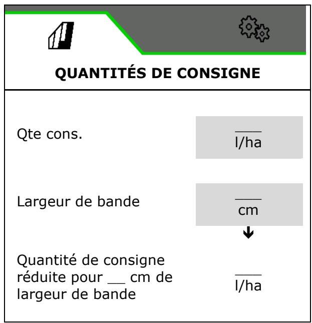 AMAZONE Logiciel ISOBUS Pulvérisateur UF 02 / UX01 / Pantera / FT-P - Quantité de consigne pour cuve frontale FT-P - 1
