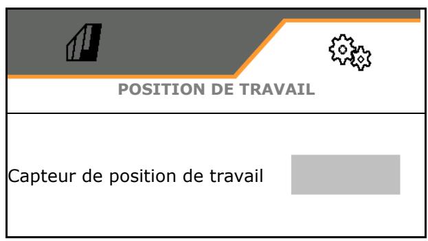 AMAZONE Logiciel ISOBUS Pulvérisateur UF 02 / UX01 / Pantera / FT-P - Configurer la position de travail de la FT-P - 1