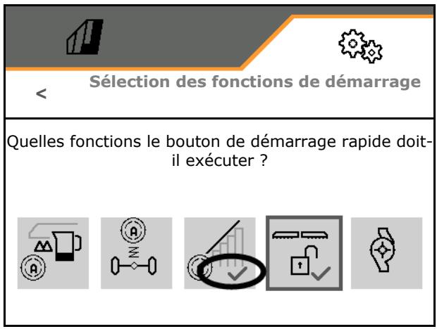 AMAZONE Logiciel ISOBUS Pulvérisateur UF 02 / UX01 / Pantera / FT-P - Configuration des fonctions de démarrage - 1