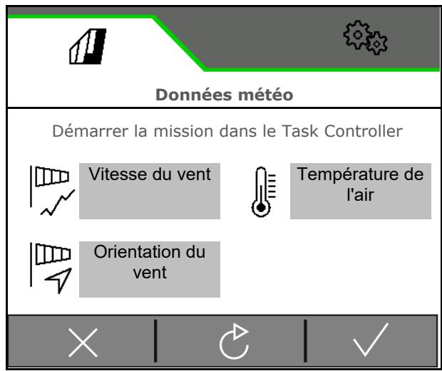 AMAZONE Logiciel ISOBUS Pulvérisateur UF 02 / UX01 / Pantera / FT-P - Données météorologiques - 1