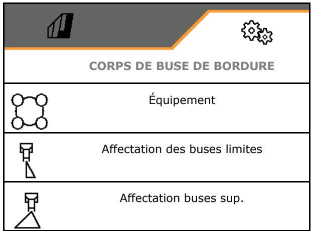 AMAZONE Logiciel ISOBUS Pulvérisateur UF 02 / UX01 / Pantera / FT-P - Corps de buse de bordure - 1