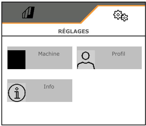 AMAZONE Logiciel ISOBUS Pulvérisateur UF 02 / UX01 / Pantera / FT-P - Réglages - 1