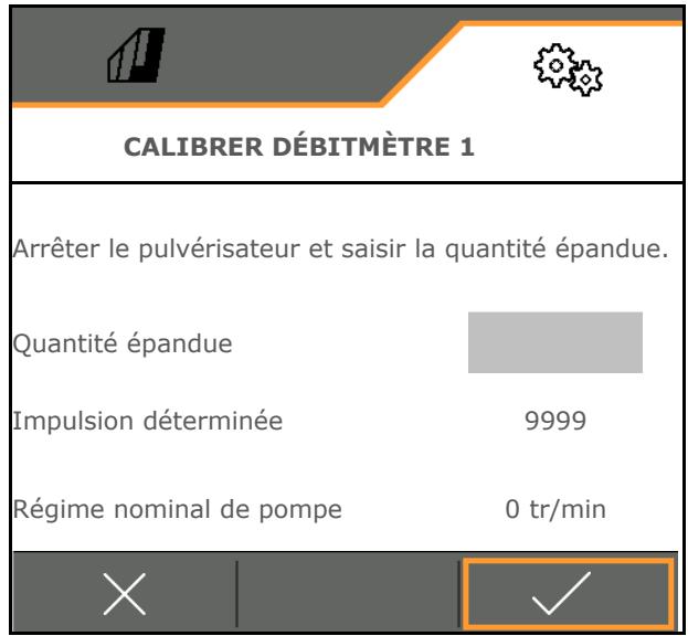 AMAZONE Logiciel ISOBUS Pulvérisateur UF 02 / UX01 / Pantera / FT-P - Étalonner le débitmètre 1 : - 4
