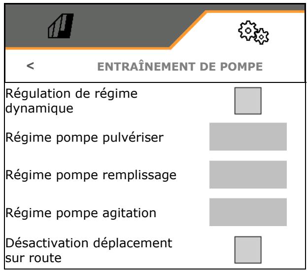AMAZONE Logiciel ISOBUS Pulvérisateur UF 02 / UX01 / Pantera / FT-P - Entrainement de pompe - 1