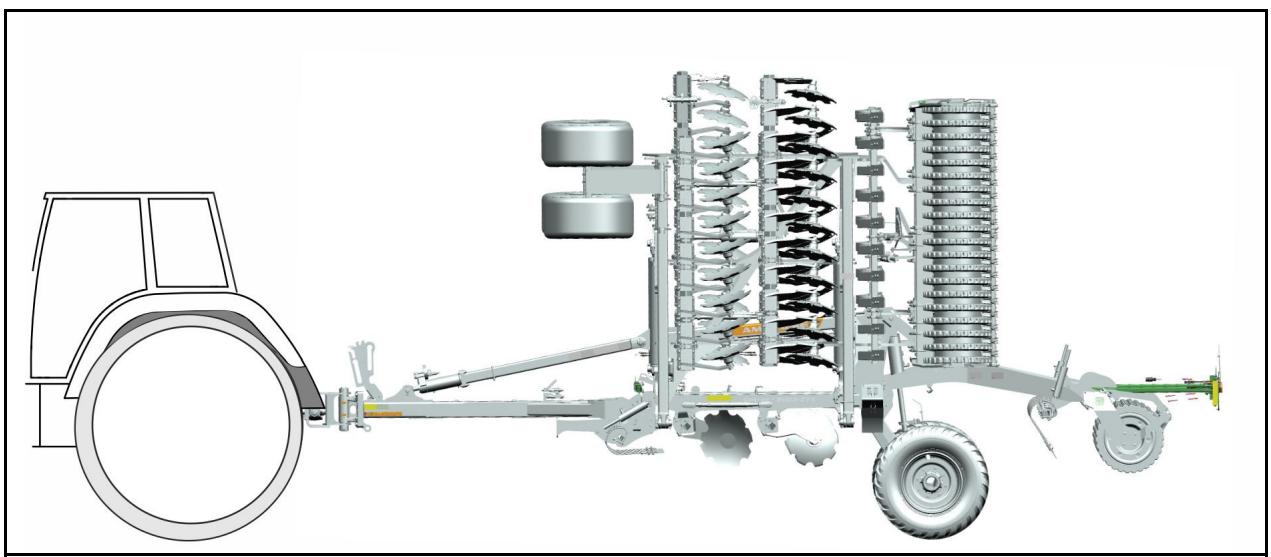AMAZONE Catros+ 7003-2TX - Machine en position de transport - 1