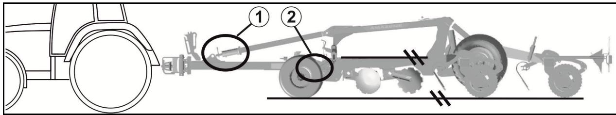 AMAZONE Catros+ 8003-2TX - Alignment horizontal de la machine - 1