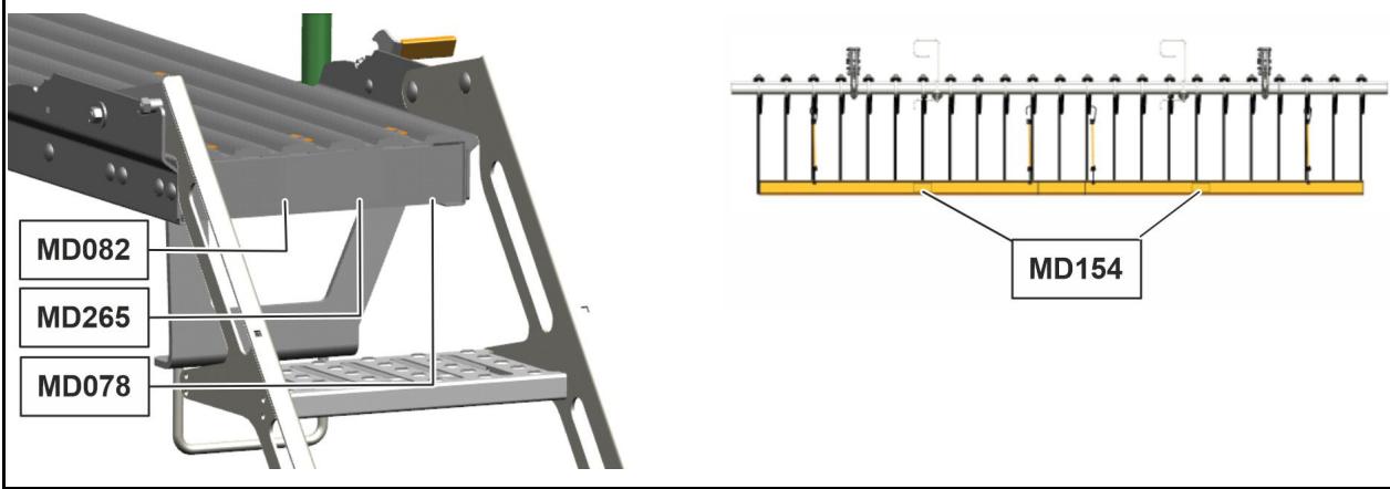 AMAZONE Catros+ 8003-2TX - Emplacement des pictogrammes d'advertissement et autres marquages - 3