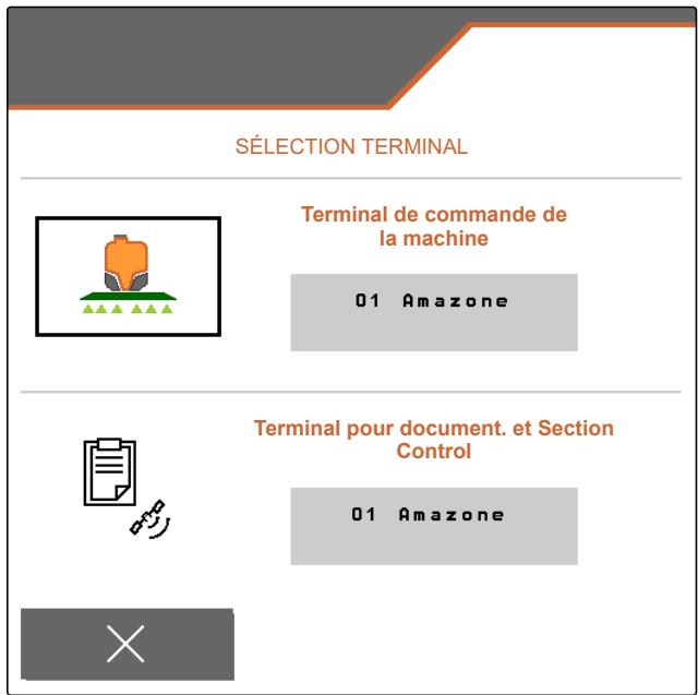 AMAZONE Logiciel ISOBUS Bineuse - Affectation des terminaux de commande - 1