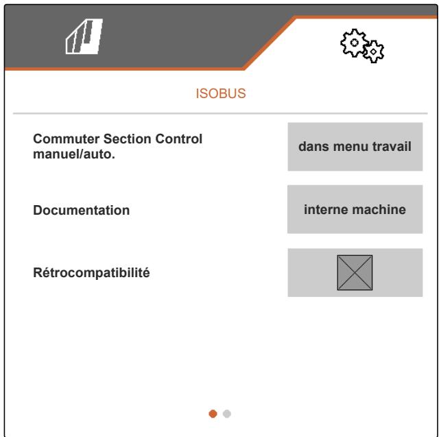 AMAZONE Logiciel ISOBUS Bineuse - Activation de la rétrocompatibilité - 1