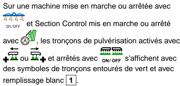 AMAZONE Logiciel ISOBUS Bineuse - Affichage pour l'état des tronçons de pulvérisation - 3