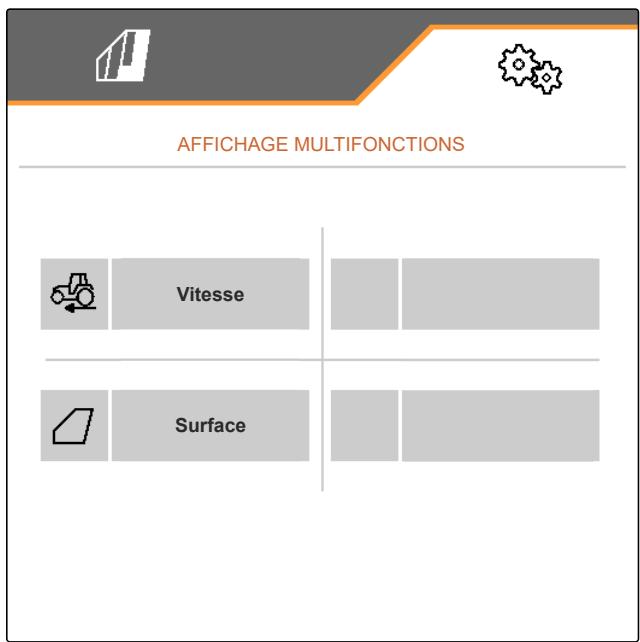 AMAZONE Logiciel ISOBUS Bineuse - Modification de l'affichage multifonctions - 1