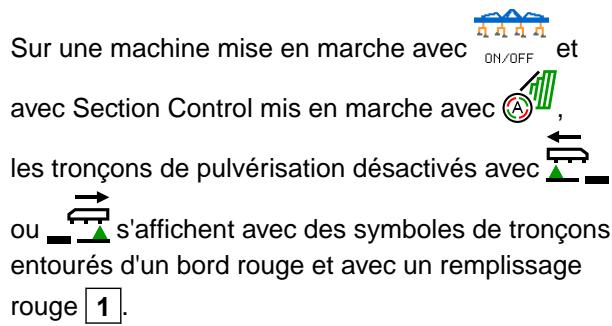 AMAZONE Logiciel ISOBUS Bineuse - Affichage pour l'état des tronçons de pulvérisation - 8