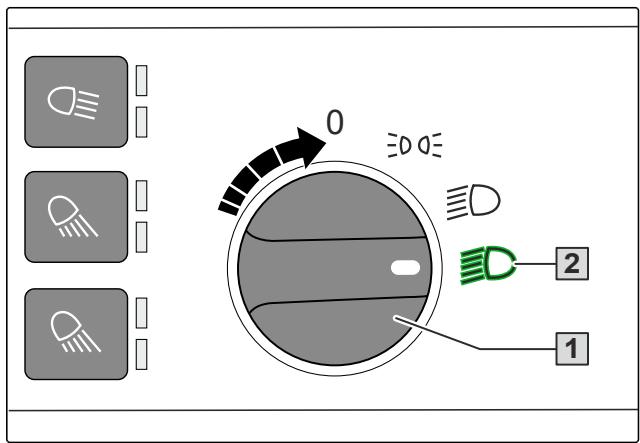 AMAZONE Pantera 7004 - Utilisation de l'éclairage létral - 1