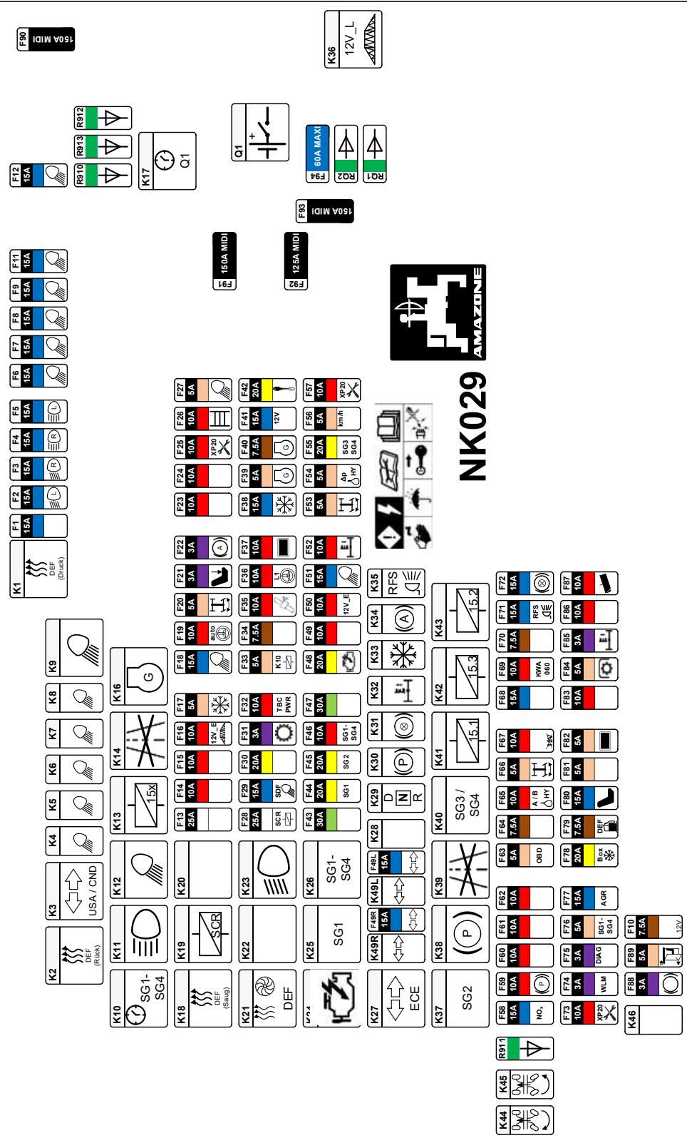 AMAZONE Pantera 7004 - Système électrique central - 1
