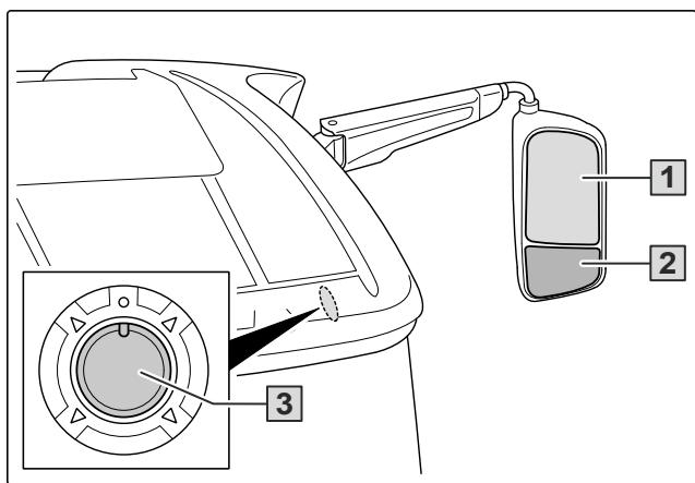 AMAZONE Pantera 7004 avec pack Confort CP - Réglage des rétroviseurs électriques - 1