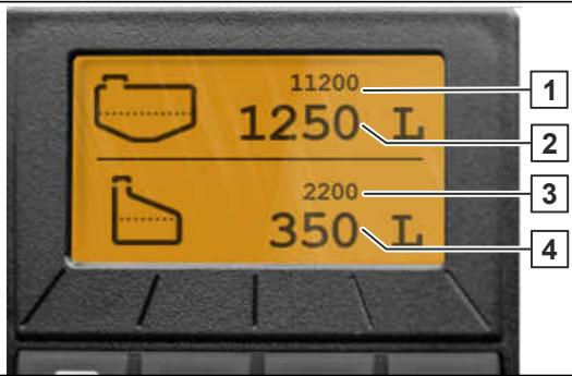 AMAZONE Pantera 7004 avec pack Confort CP - Fonctions des touches du menu de réglage : - 4
