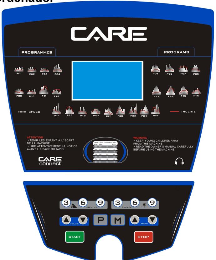 CARE FITNESS CT-5584 - 18km/h - Kinomap - Instrucciones del ordinador - 1