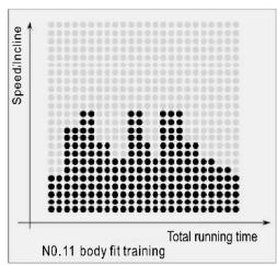 CARE FITNESS 25km/h - CARE - CLUB RUNNER - Program Matrix graphics and body mass index reference table Custom program graphics - 11