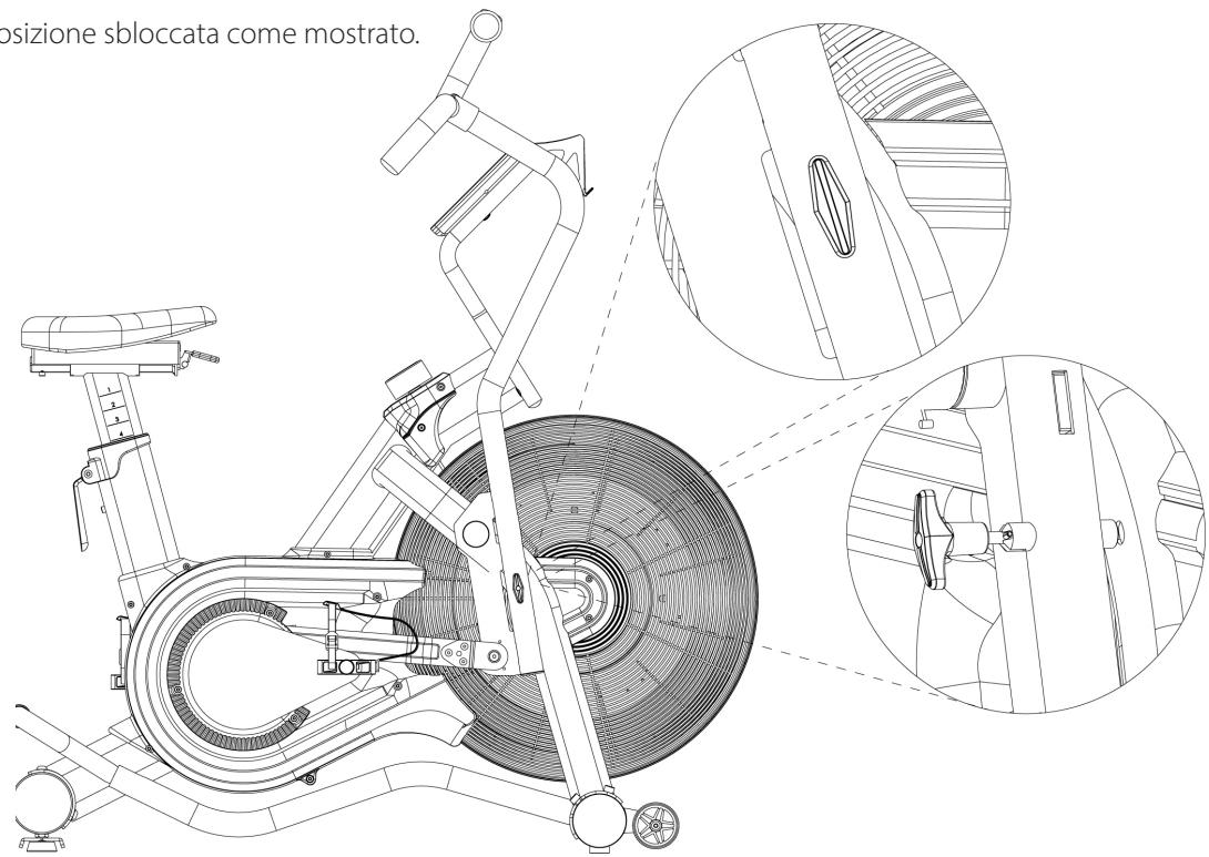 CARE FITNESS CROSSAIR-MAG C2 - SBLOCCARE il braccio dual quando la cyclette è in uso - 1