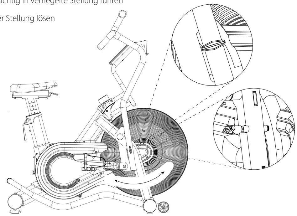 CARE FITNESS CROSSAIR-MAG C2 - VERRIEGELN - des Doppelarms, wenn das Fahrrad nicht genutzt wird - 2