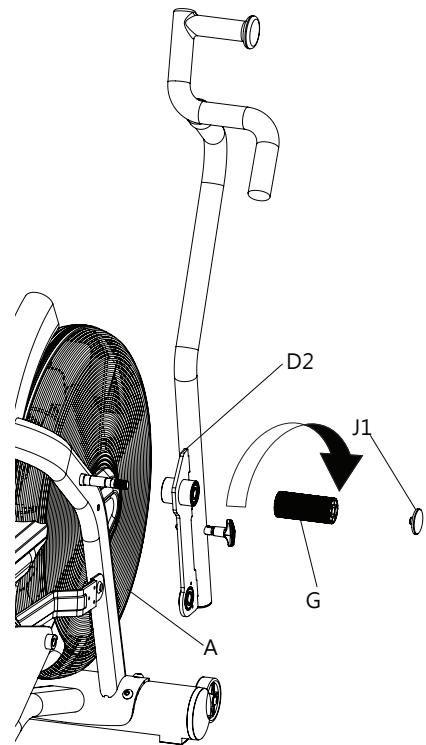 CARE FITNESS CROSSAIR-MAG C2 - 3-3. Attach the Right Dual Action Handlebar - 1