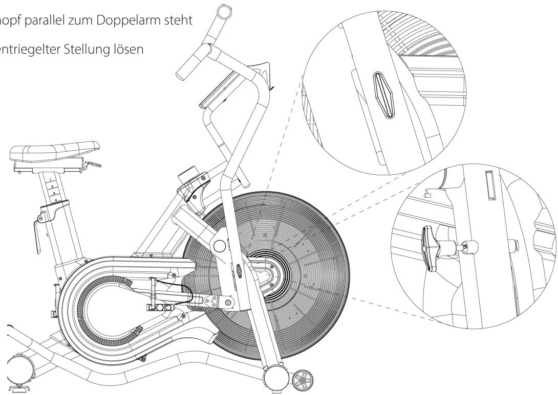 CARE FITNESS CROSSAIR-MAG C2 - ENT-RIEGELN - des Doppelarms während der Nutzung des Fahrrads - 1